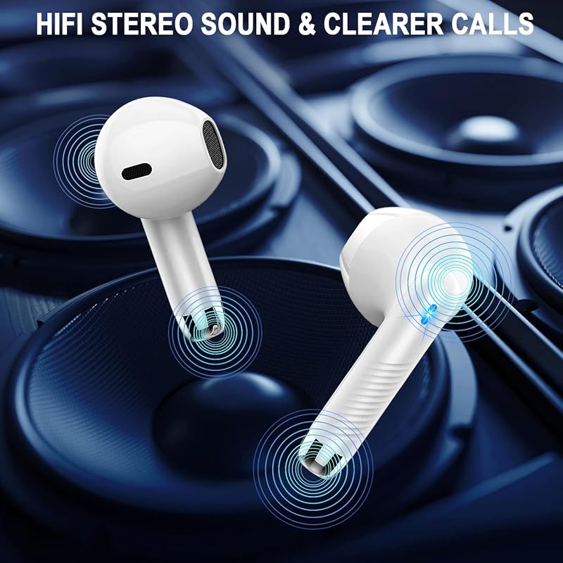 Wireless Bluetooth 5.4 Earbuds, LED Power Display Headphones, 6D Stereo image 6