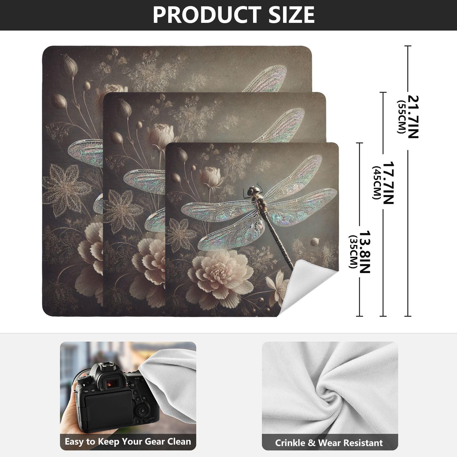 Joko Ivery Vintage Dragonfly Grey Protective Wrap 13.8