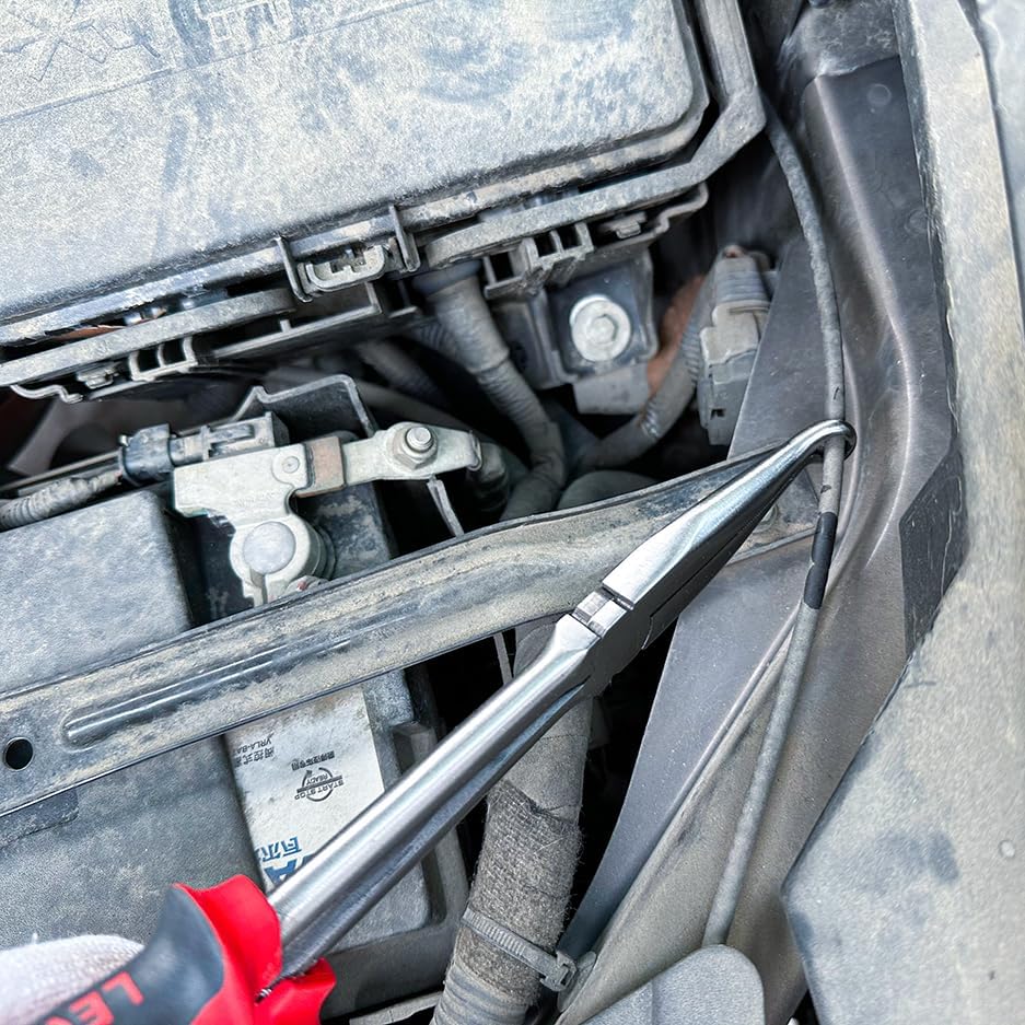 Miniatura 3 de Alicates de agarre de manguera de 11 pulgadas, alicates de nariz de anillo de largo alcance, alicates de extracción de botas de chispa de 310