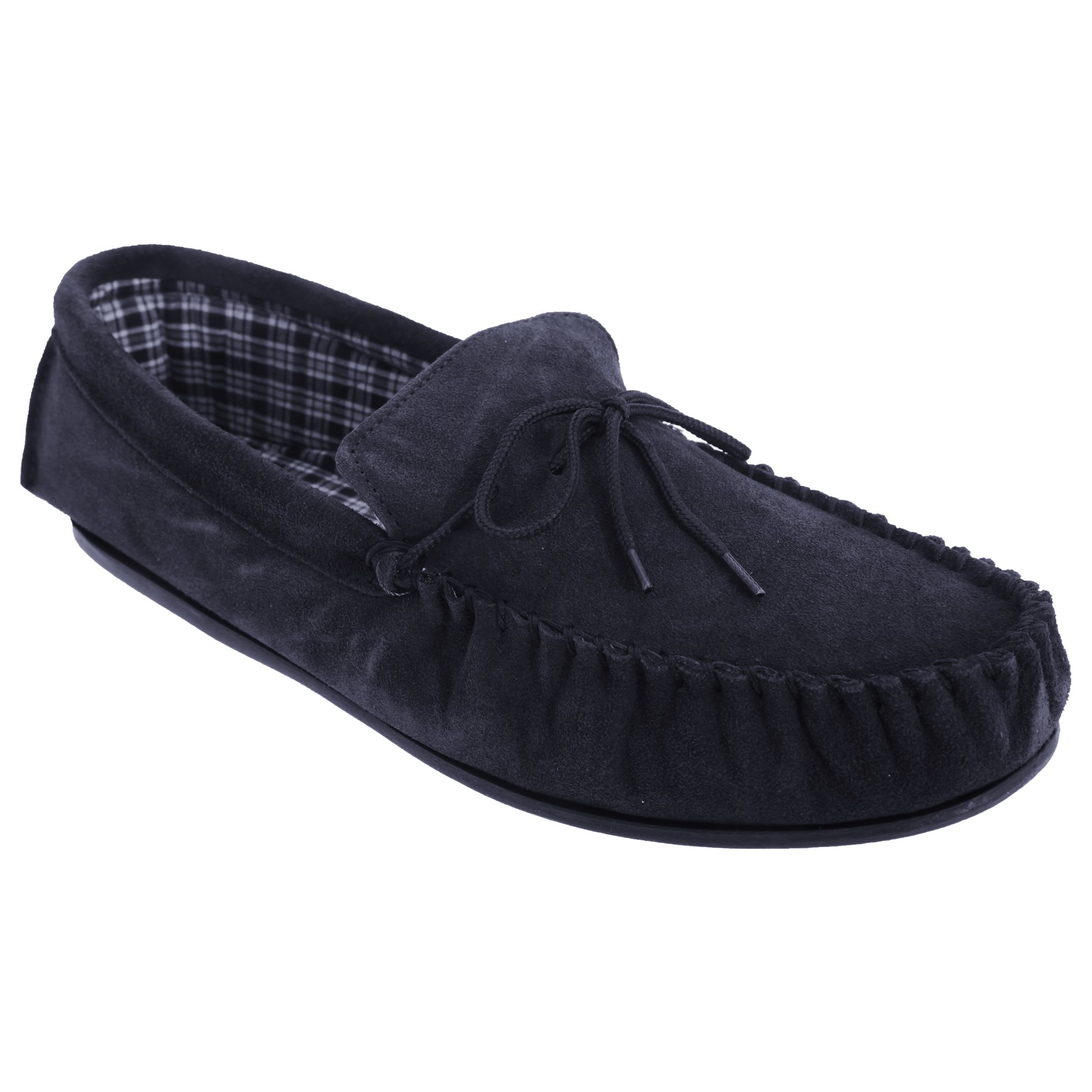Babbucce Mocassino Uomo Blu Navy, Leggere E Comode In Scamosciato, Suola Sintetica - 2