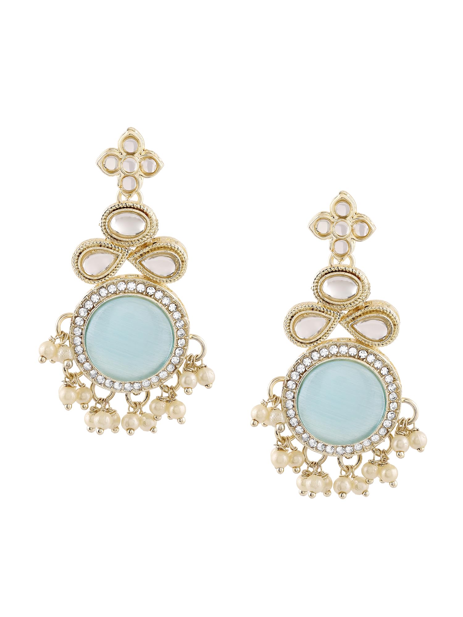 See full amazon price history chart for Zaveri Pearls Turquoise Blue Cat Eye Stones & Kundan Ethnic Drop Earring For Women-ZPFK16588 Zaveri Pearls Turquoise Blue Cat Eye Stones & Kundan Ethnic Drop Earring For Women-ZPFK16588 (B0CKLBYHKT) Amazon Price History, Amazon Price Tracker