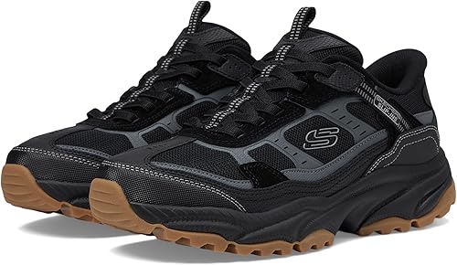 Skechers Men's Vigor AT Hands Free Slip-in Sneaker,Black/Black,8 Wide