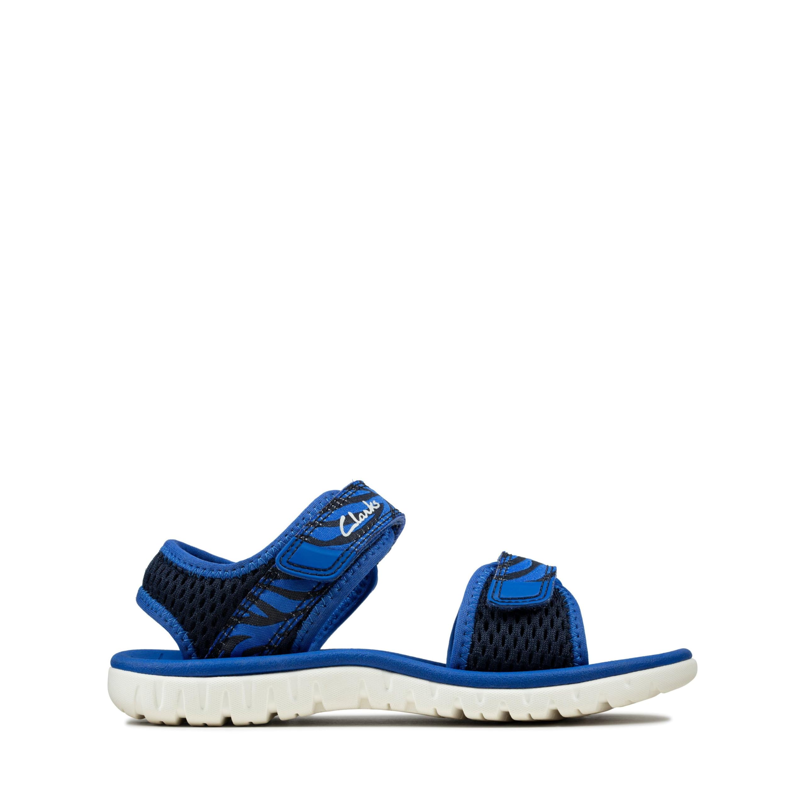 Clarks (Navy, Uk 10 Child) Childrens Casual Summer Sandals Surfing Tide K - F Fit Blue
