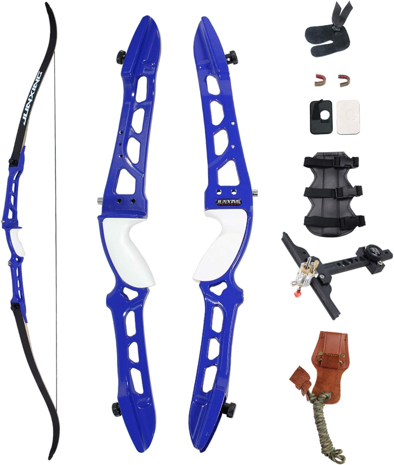 68" Metal Riser Takedown Recurve Bow Adult Archery Competition Athletic Bow Weights 20-40Lbs Right Handed Archery Kit