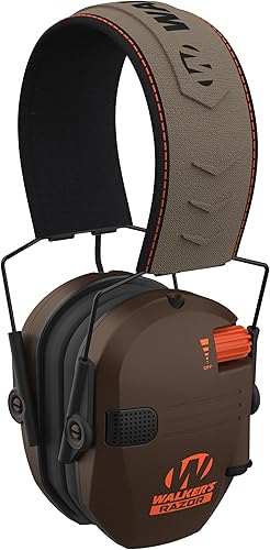 Miniatura 6 de Walker's Razor Slim Ultra Low Profile Compact Design Adjustable Range Shooting Hunting Hearing Protection Electronic Earmuffs Coral,Marrón