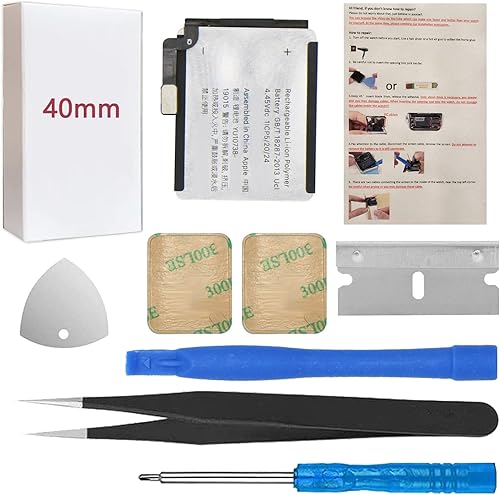 Miniatura 1 de ASDAWN Batería de repuesto para Apple Watch Series 5 y SE de 1.575 in de 5ª generación con kit de herramientas de reparación + adhesivo de cubierta