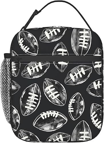 Vista 17 de Lonchera reutilizable de baloncesto para niños, mujeres, hombres y adultos, bolsa de almuerzo deportiva dinámica aislada, bolsa de poliéster