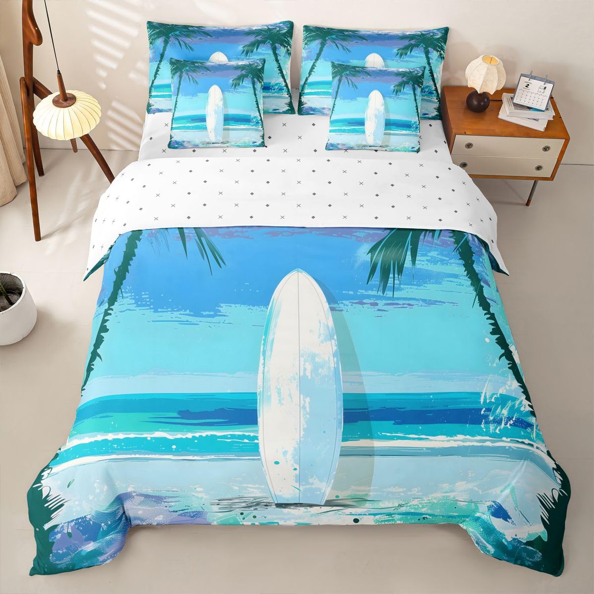 Homewish Blauer Ozean Bettwäsche 155x220 7teilig