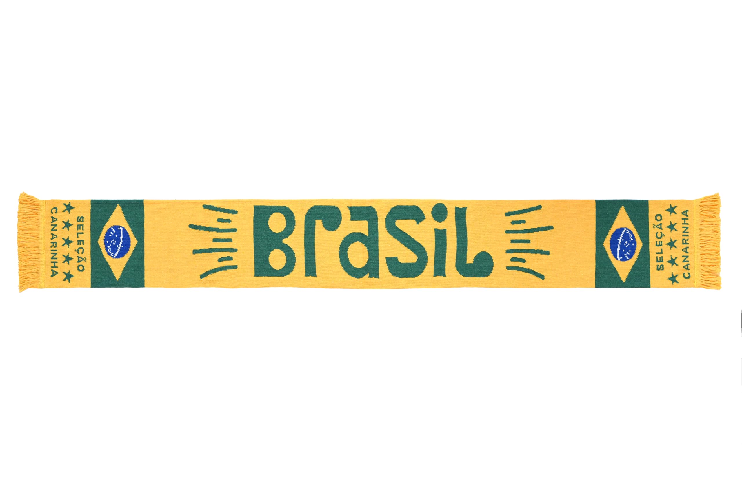 Brasil Dzianinowy szalik z bawełny z recyklingu