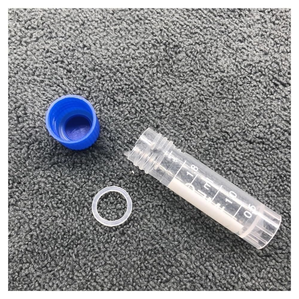 Cristalería de Laboratorio Tubo criovial de muestra de plástico de laboratorio graduado de 1,8 ml con junta de silicona(500pcs)