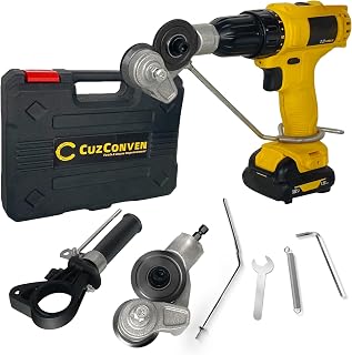 CuzConven Sheet Metal Cutter Drill Attachment - Cuts Steel Aluminum Copper Thin Plates - High Manganese Steel Gears