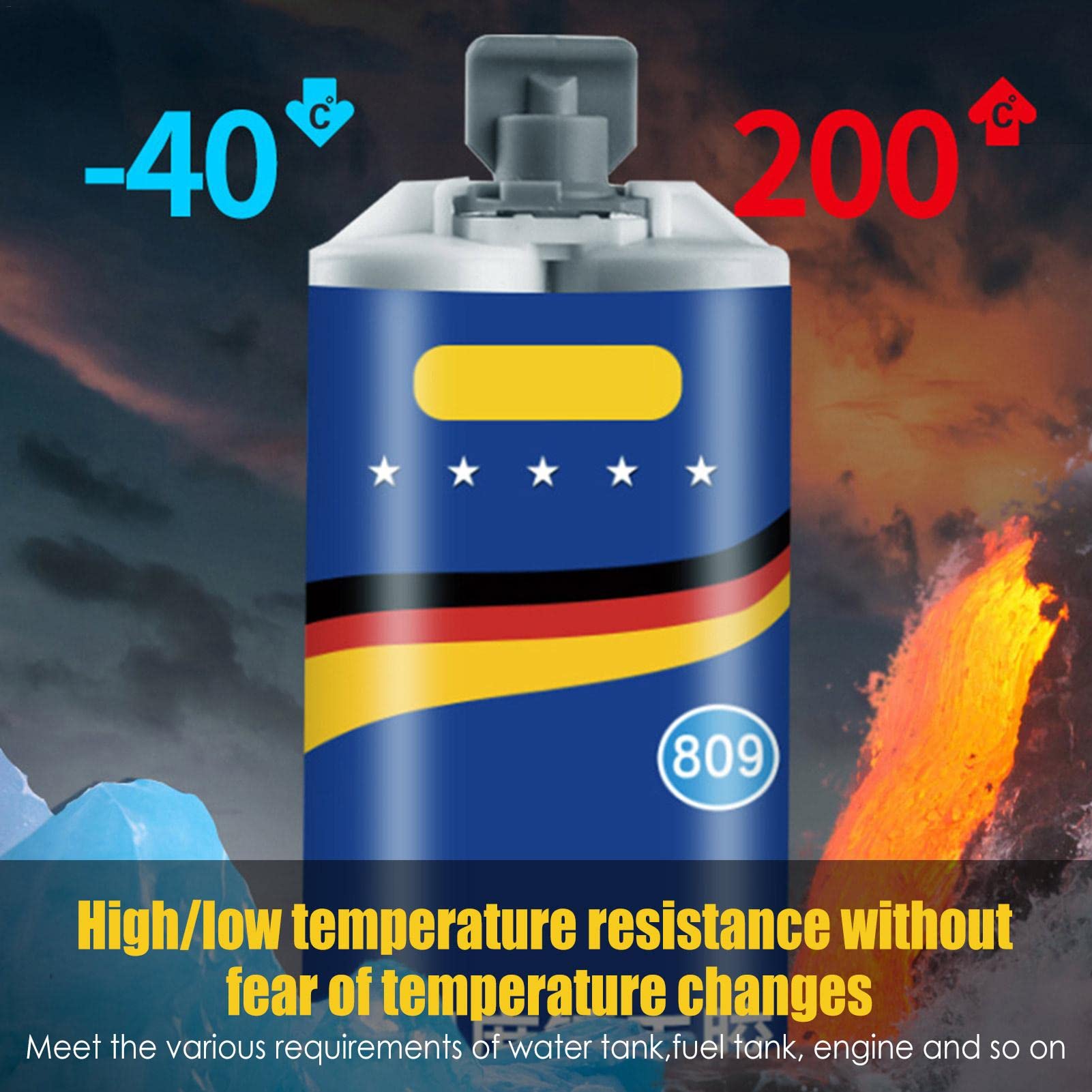 Metal Repair Paste Metal Repair Glue A & B, Welding Glue, Resistenza al Calore Industriale Materiali per Saldatura a Freddo Pasta per Riparazioni in Metallo Colla