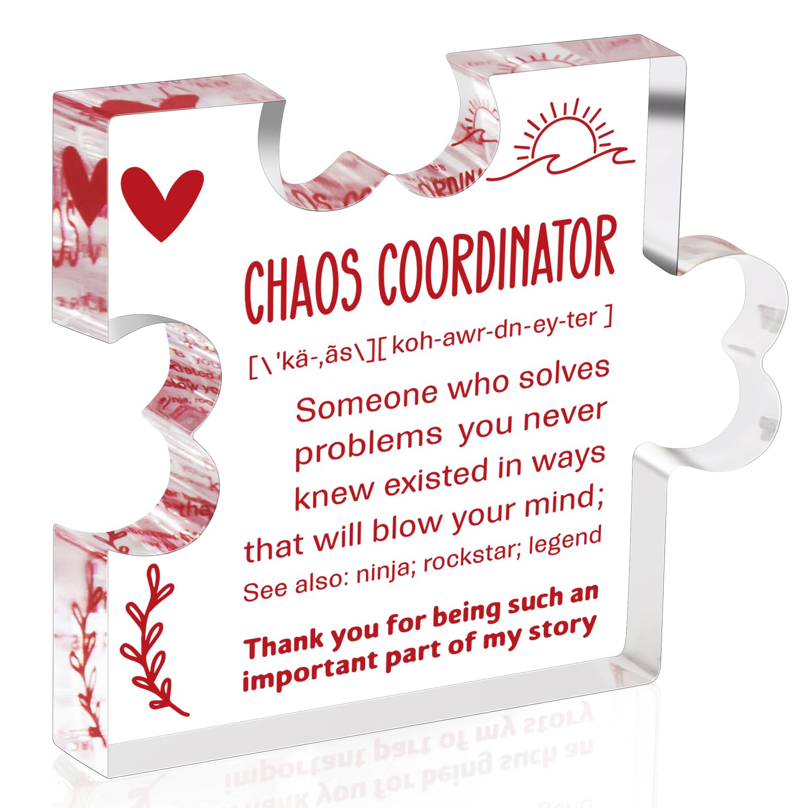 Chaos Coordinator Appreciation Gifts for Women Boss Lady Coworker Manager Coach Nurse Wedding Planner Secretary Teacher Thank You Gift for Chaos Coordinator Decorative Signs Plaques