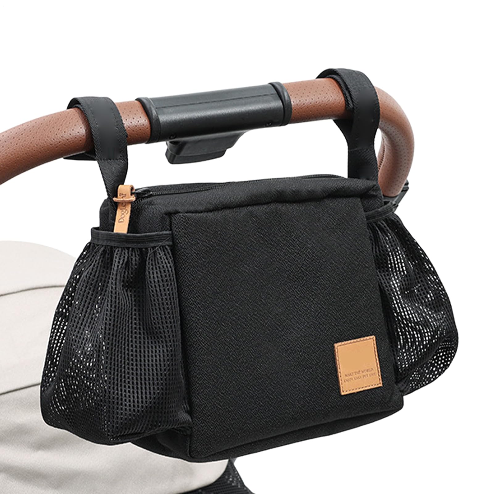 Organisateur de poussette pour animaux | Grande capacité, fermeture à glissière anti-dérapante, pochette de voyage pour chiot | Sac de poussette pour chiot - Pour maison intérieur extérieur camping pi