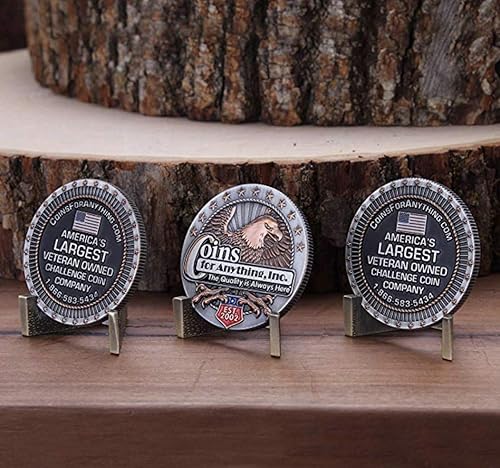 Miniatura 3 de Soporte para monedas (paquete de 6) - Soporte para monedas - Acabado de latón antiguo - Moneda de desafío AA Medallón Token Holder - Empresa