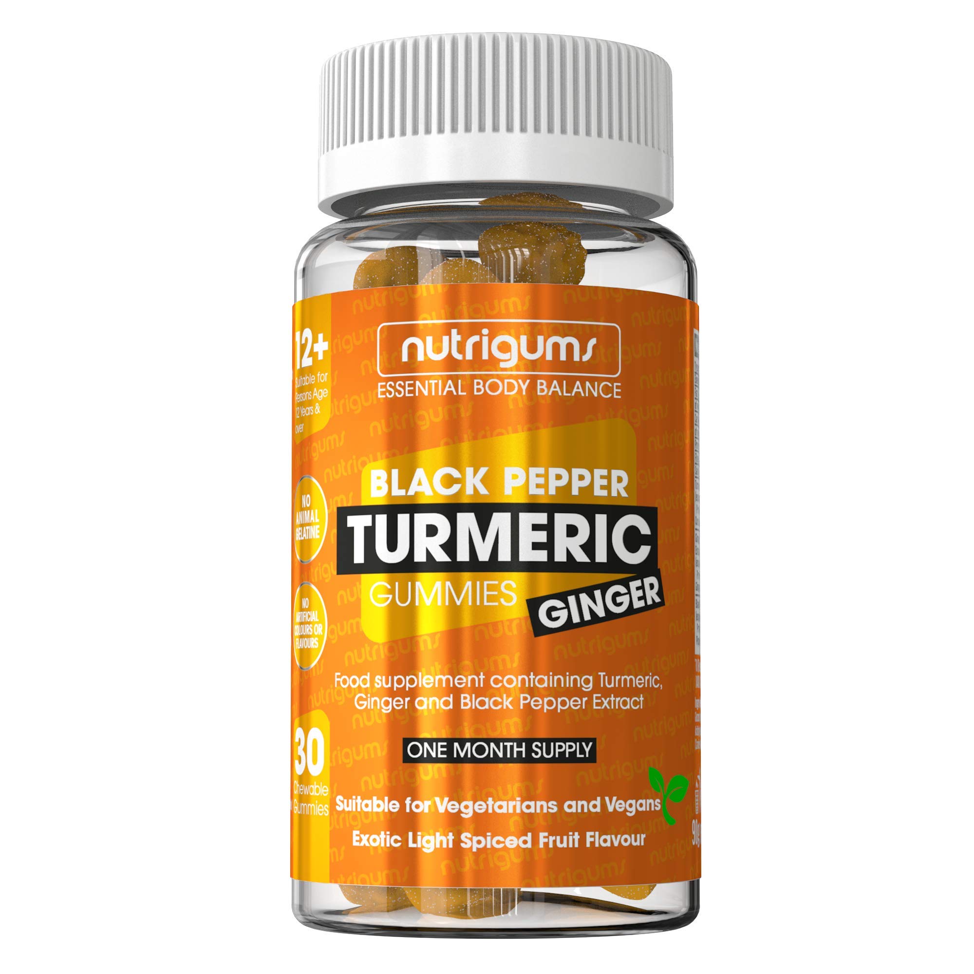 NUTRIGUMS® Turmeric, Ginger & Black Pepper Extract 30 Lightly
