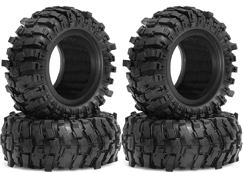 Rc car Tires Wheels Rims Compatible with MJX for Hyper Go H12Y for Axial for SCX10 90046 AXI03007 for Tamiya CC01 D90 1/12 Rc Crawler Car Parts 1.9" 88mm Tires