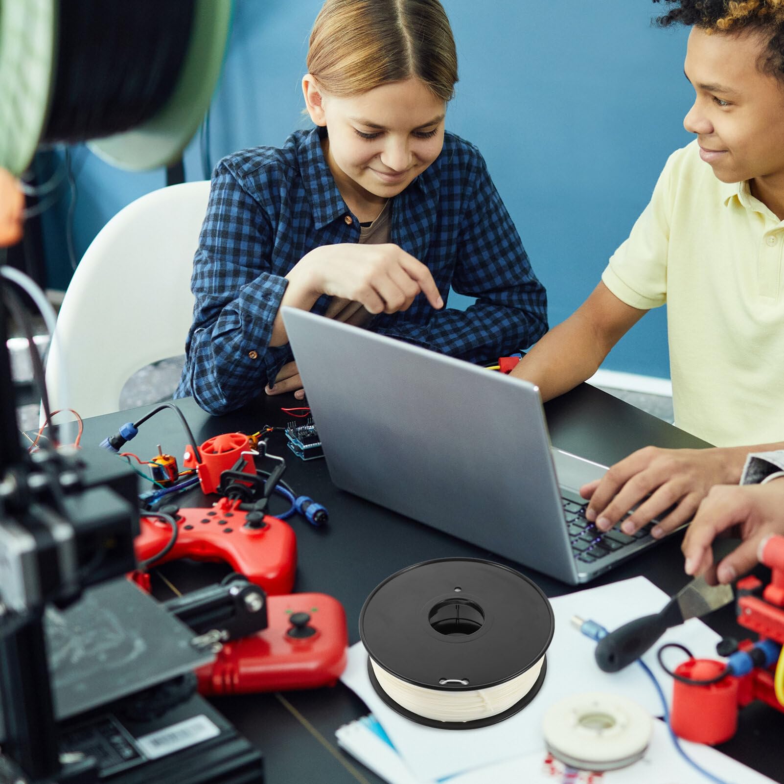 SOLUSTRE Materiały Asa Do Drukowania Anty-uv Produkty Zewnętrzne Materiały Eksploatacyjne Do Drukarek 3d Anty-uv Materiały Asa Do Drukowania 3d (białe) Akcesoria Do Drukarek Drukarka Biały