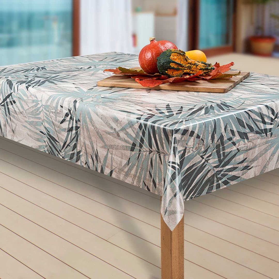 laro Wachstuch-Tischdecke, Dahlien Gold Beige, 140x1000 cm | Abwaschbar, PVC, Wasserabweisend, Eckig, Meterware