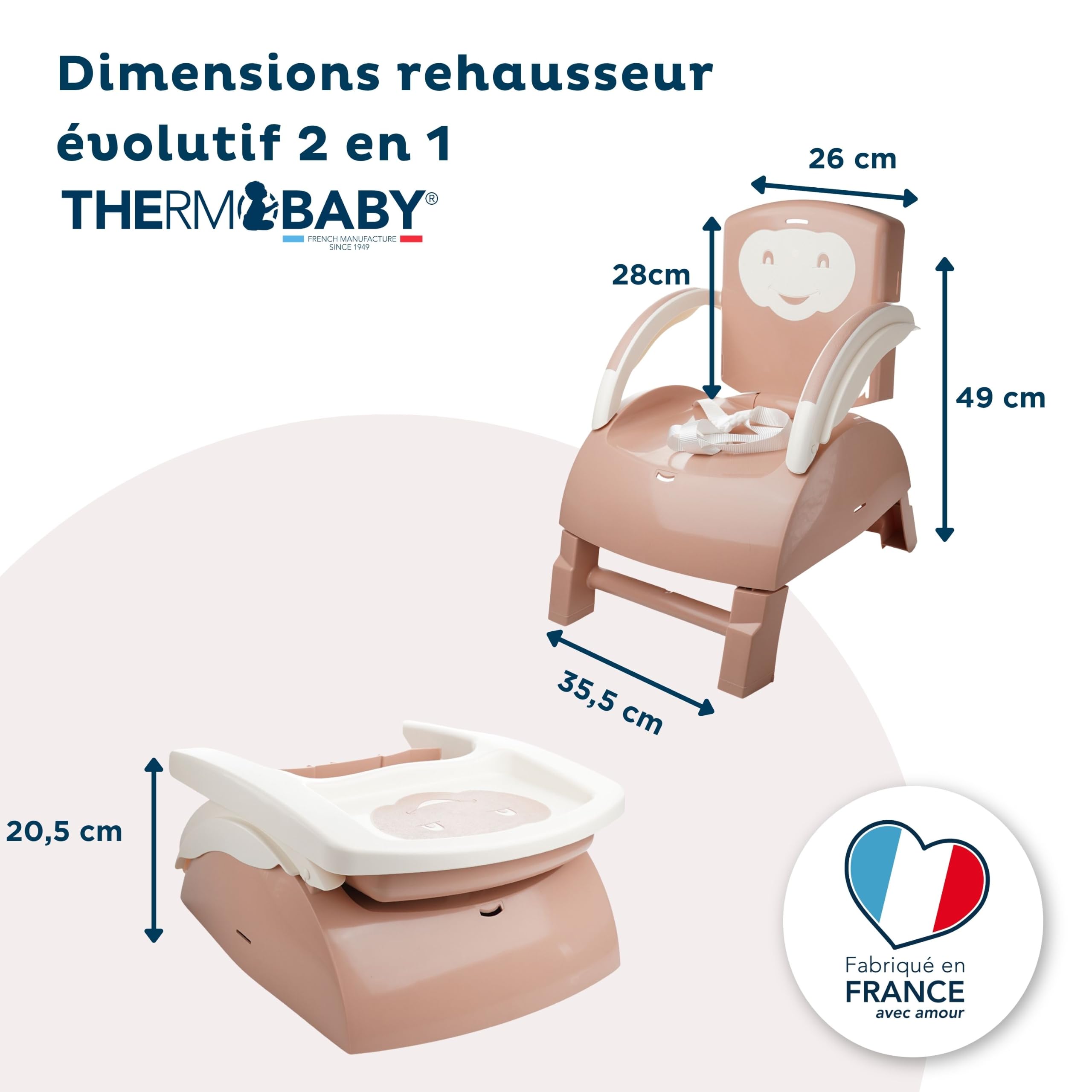 THERMOBABY Booster per sedia - rosa cipria