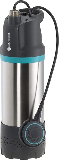Gardena pompa zanurzeniowo-ciśnieniowa 5900/4 inox: wydajność 5900 l/h, filtr zanieczyszczeń, cicha praca, zabezpieczenie przed pracą na sucho w postaci wyłącznika pływakowego (1768-20)