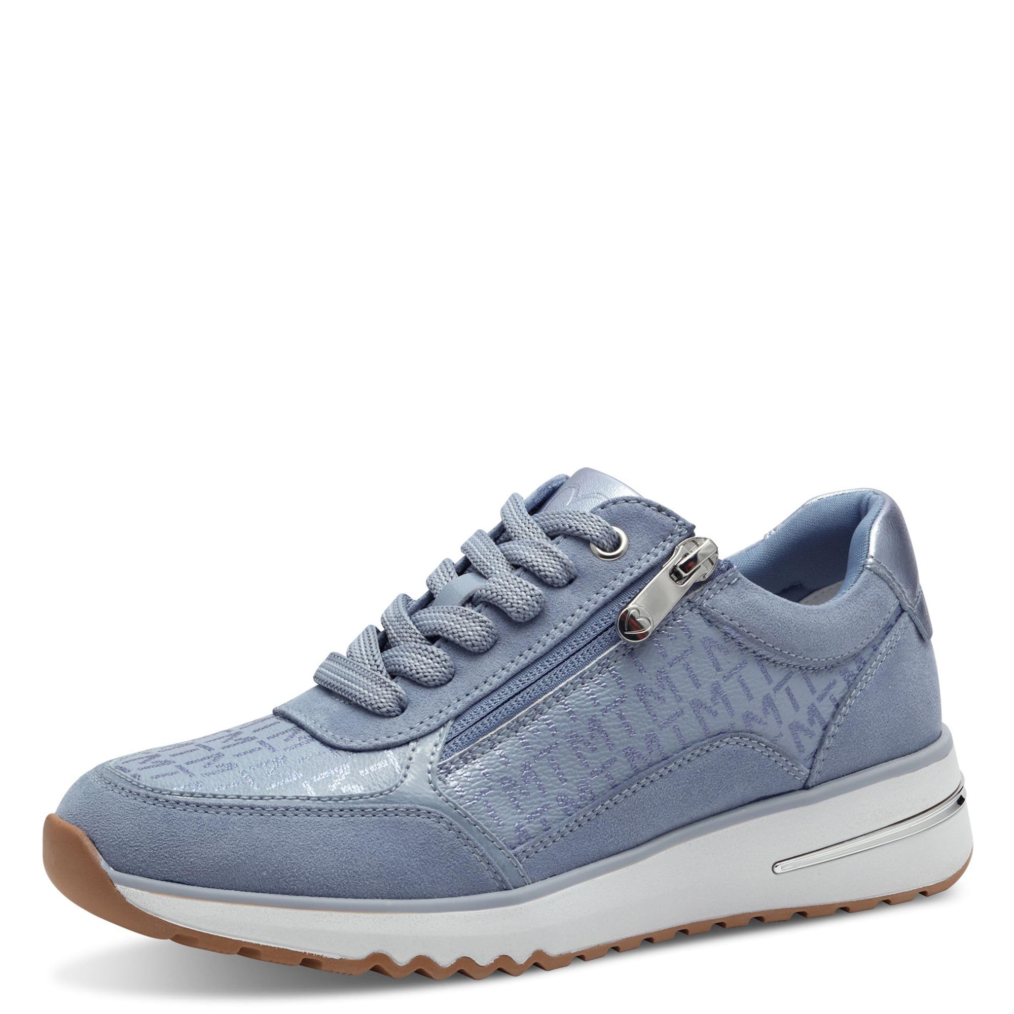 MARCO TOZZI Women's Flat Trainers with Zip Leisure, Polar Comb, 8 UK