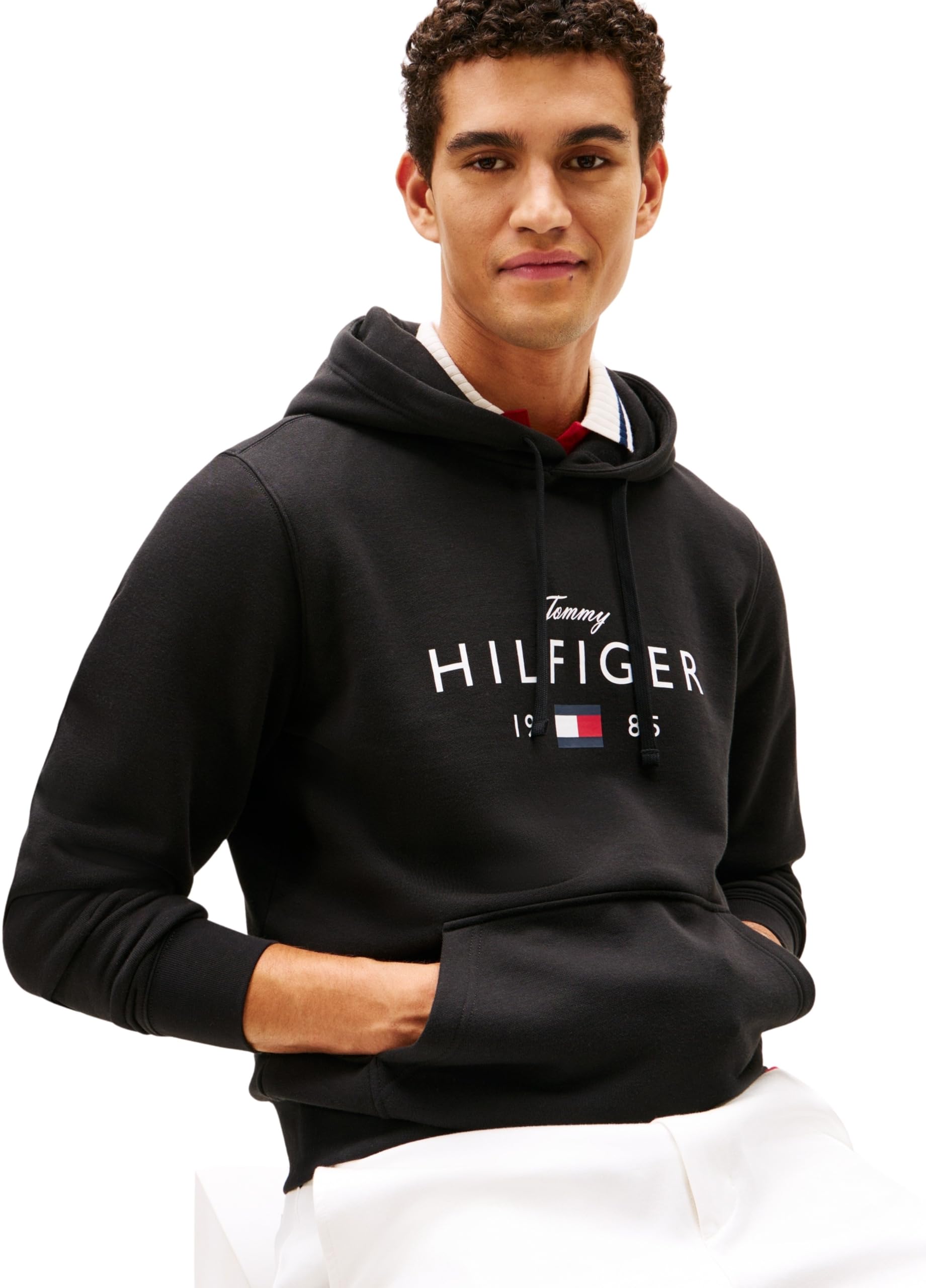 Tommy Hilfiger Herren Brand Love Big Hilfiger Hoodie Mw0mw41427 Pullover Hoodie (1er Pack)