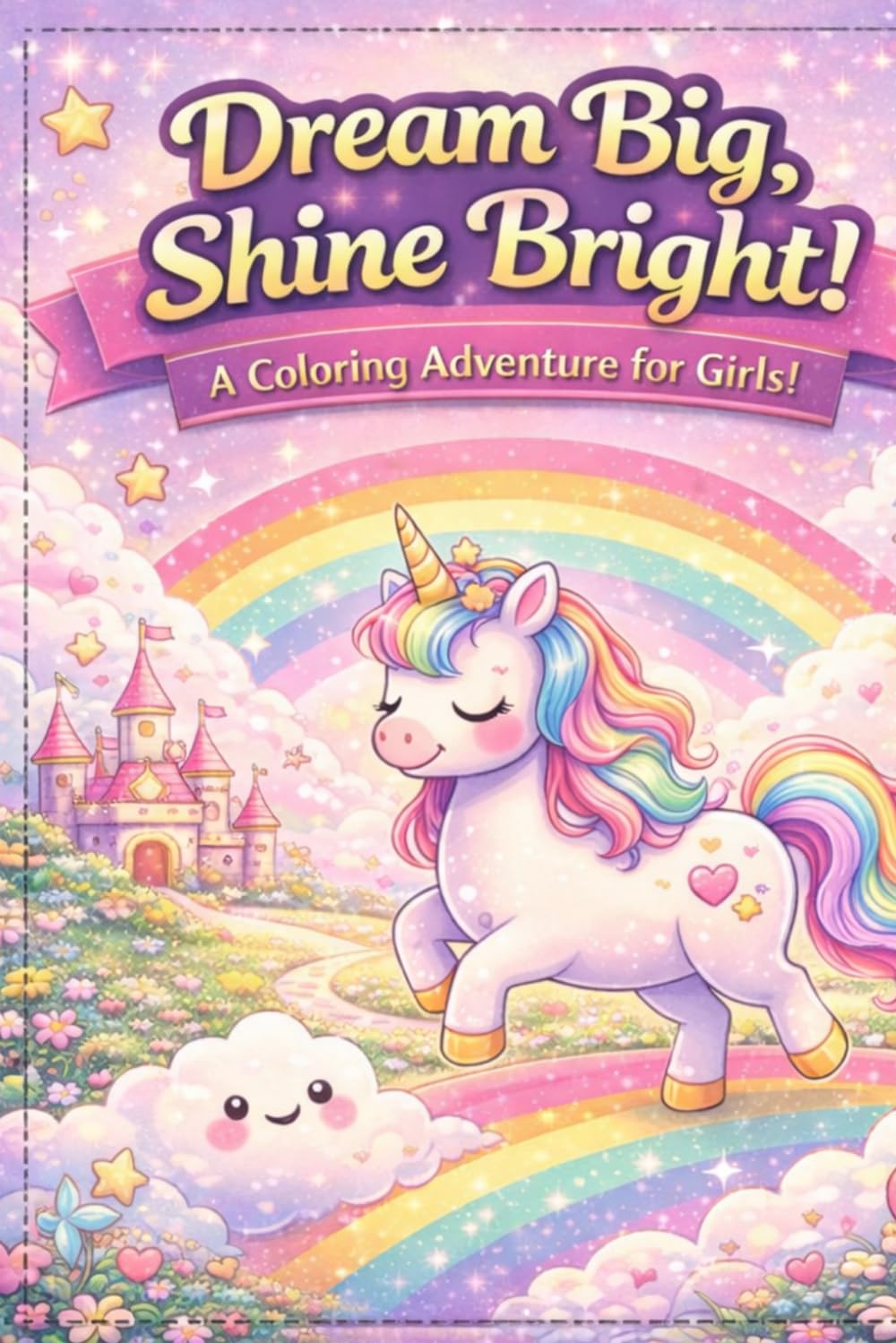Dream Big, Shine Bright! A Coloring Adventure for Girls