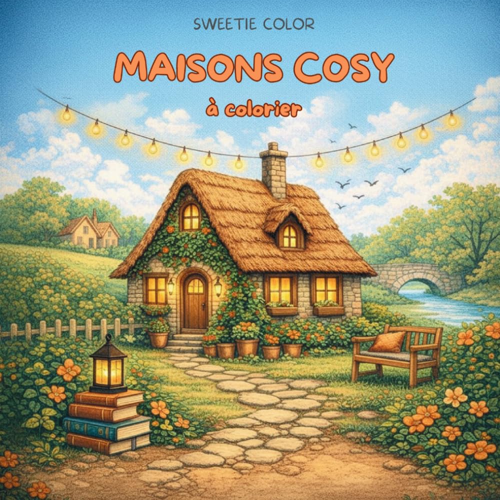 Maisons Cosy: Livre de coloriage détente adultes