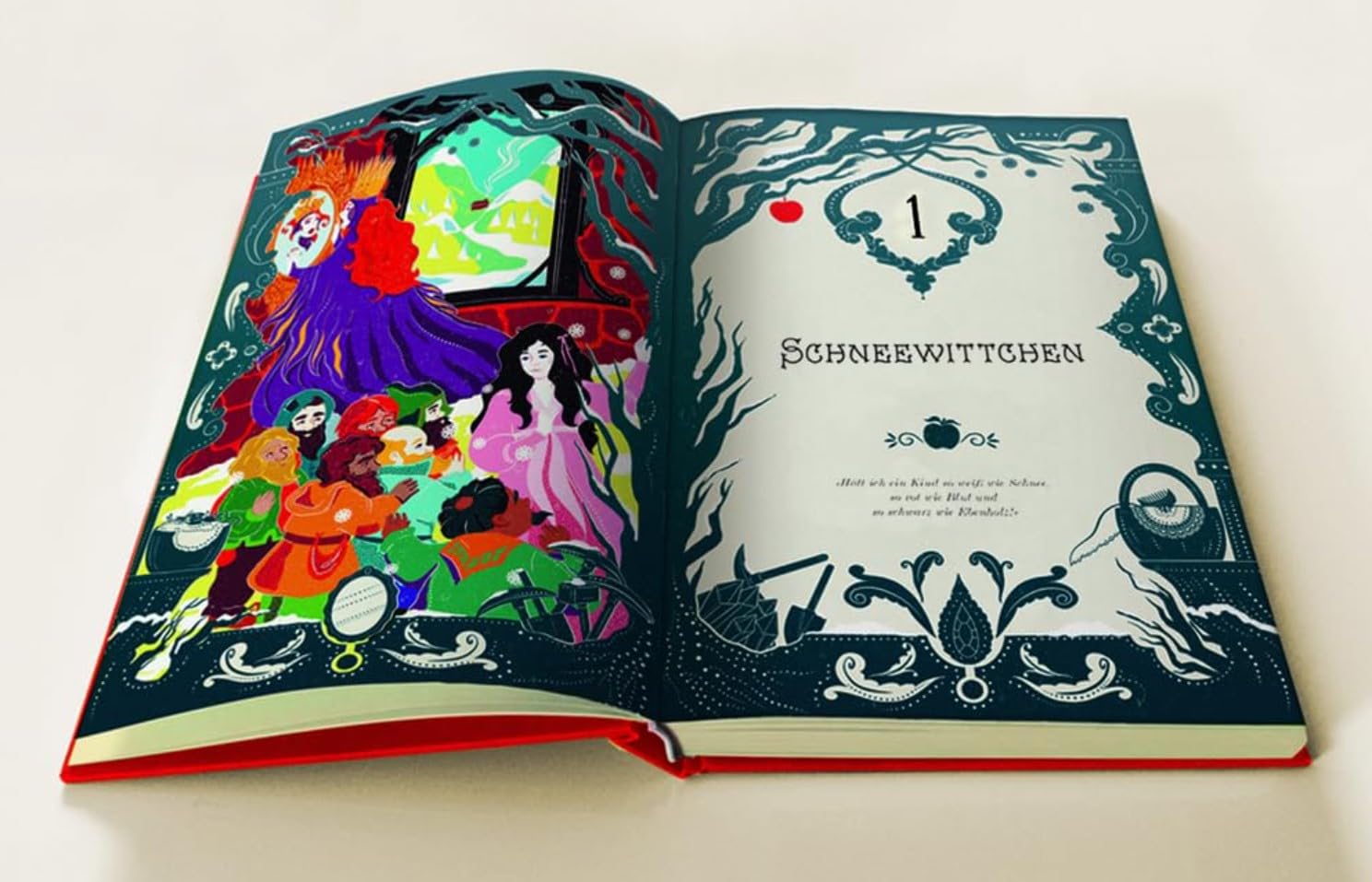 Kinderklassiker Bücher Bundle – "Die Schöne und das Biest" & "Schneewittchen und andere Märchen der Brüder Grimm" – MinaLima Schmuckausgabe – Märchenbuch Set – inkl. 2 exklusive Postkarten