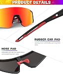 Lunettes de soleil de pêche polarisé pour hommes femmes, UV400 Verres de sport de pêche pour la course à vélo