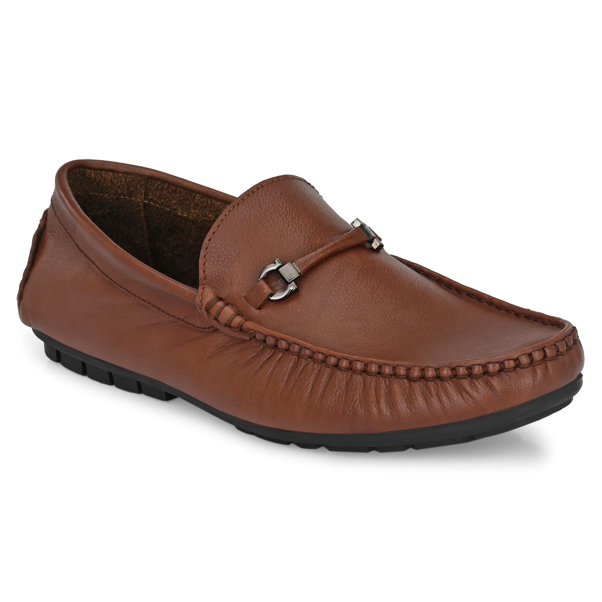 egoss Genuine Leather Loafer Casual Shoes for Men (Brown-11)-L-1998 (B0CW9TN337) Amazon Price History, Amazon Price Tracker