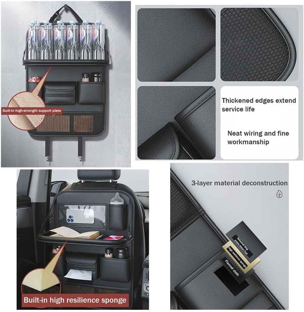 Organizzatori per Sedili Posteriori Dell'auto per Jeep Renegade 2016-2025, Borsa Portaoggetti Multi-Tasca Tavolino Pieghevole Interno Accessori,H