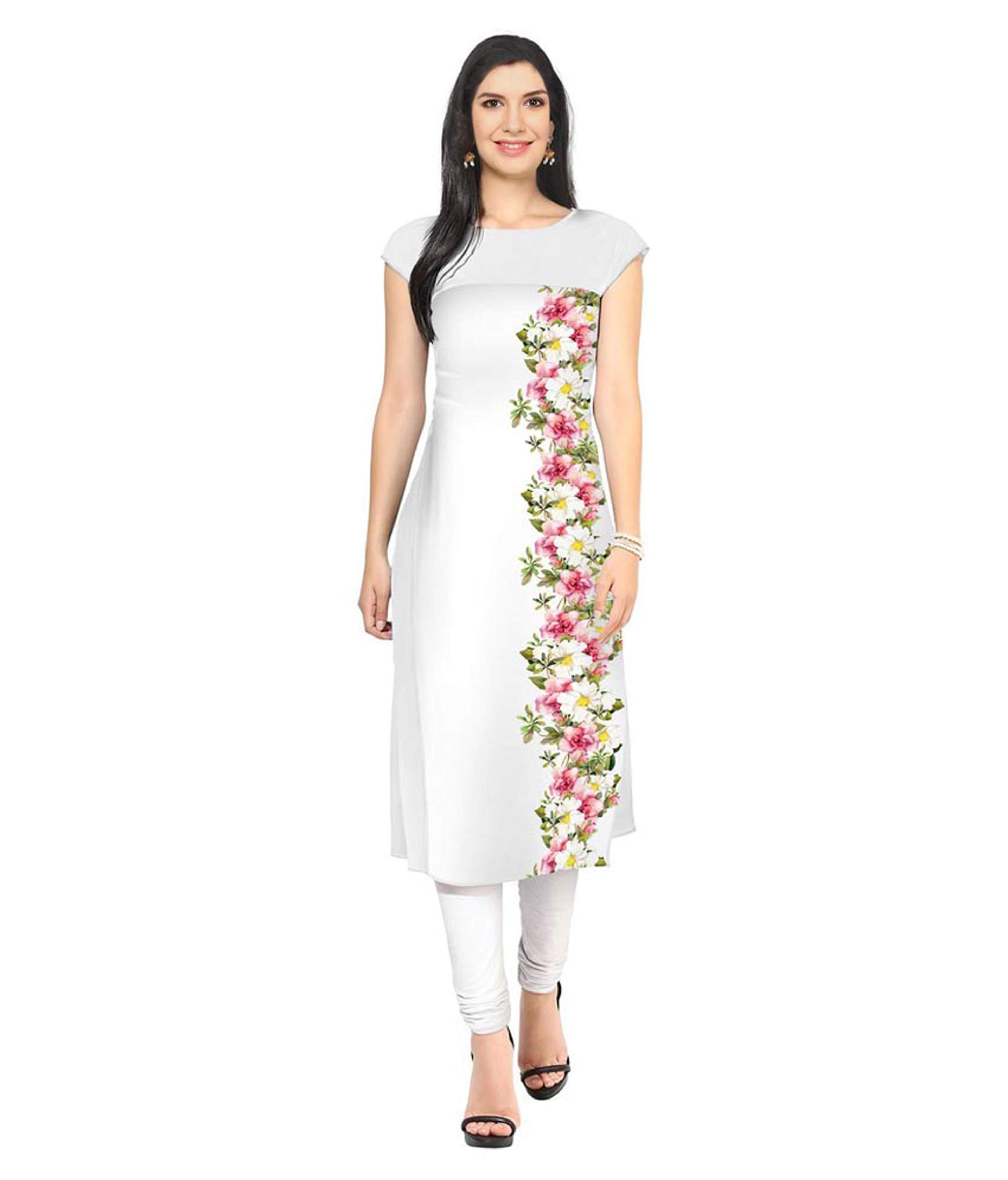 Mahadev CreationWomen's Crepe Multi-Coloured Kurti (MC-18 $Parrent SKU)