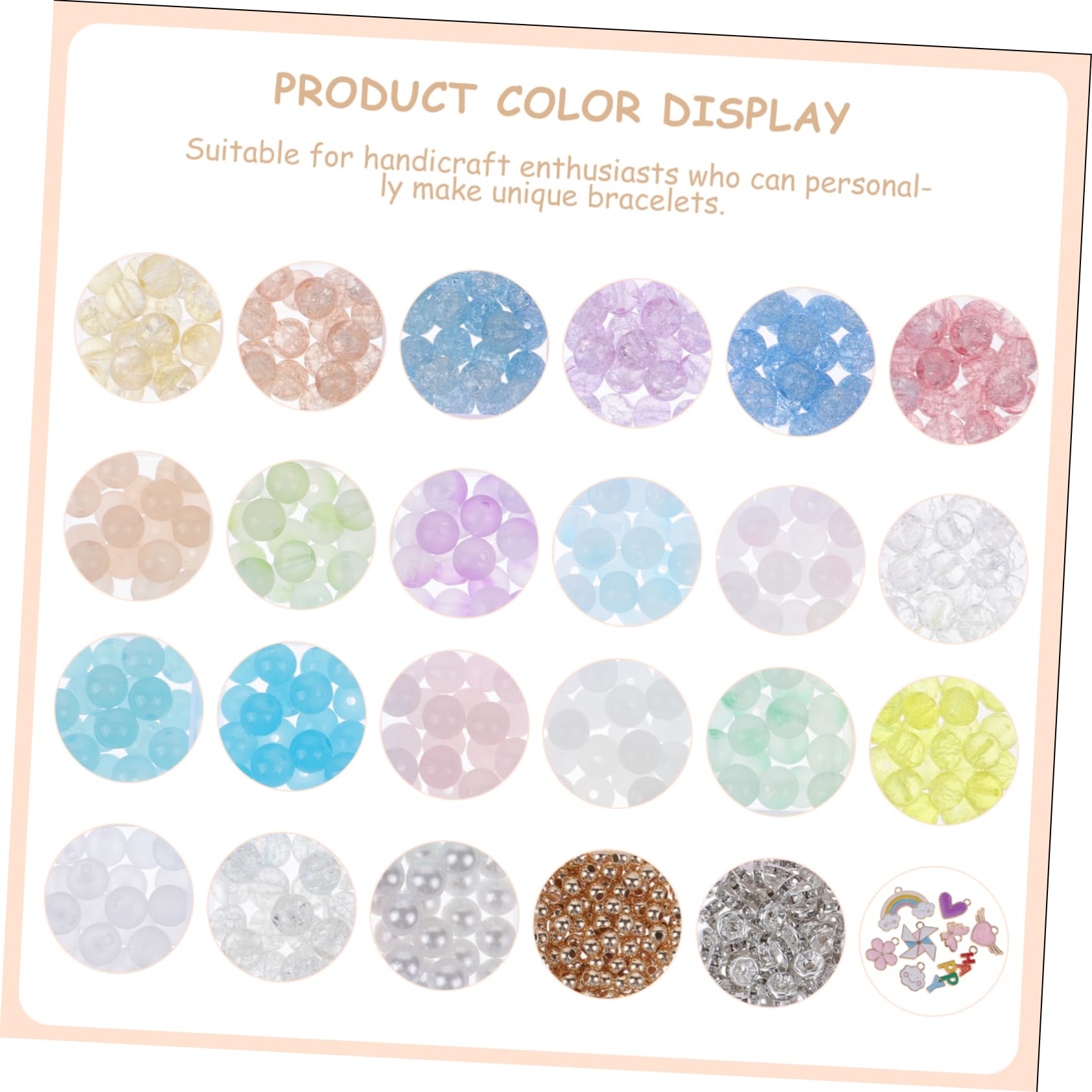 SHINEOFI Kit Per La Creazione Di Gioielli Con Perline Distanziatrici Colorate Da 670 Pezzi Per Braccialetti E Collane Artigianali