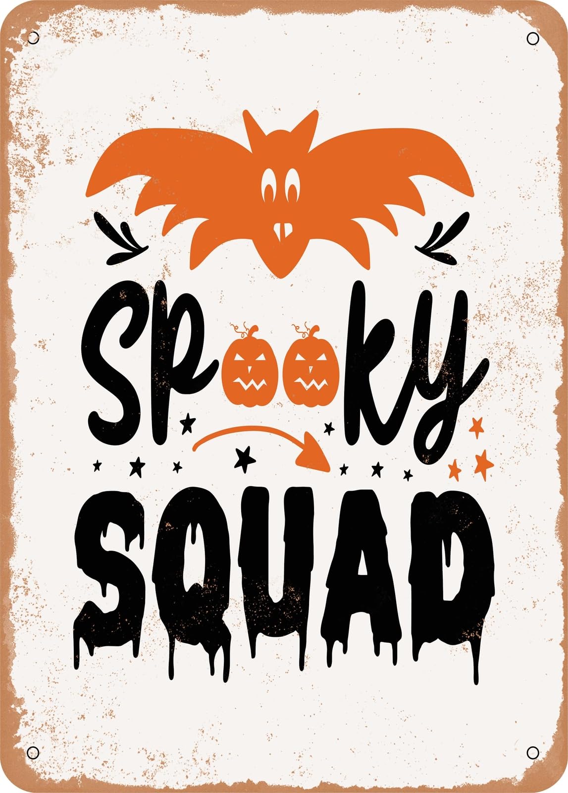 Miaomansenstore Metal Sign - Spooky Squad - 2 - Vintage Look Home Decor