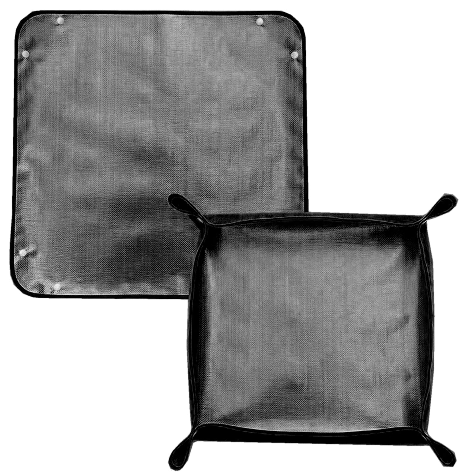 2er Set Pflanzmatte – Faltbare Umpflanzmatte Wasserdicht, Auslaufsicher, 50x50 Cm & 66x66 Cm – Grün