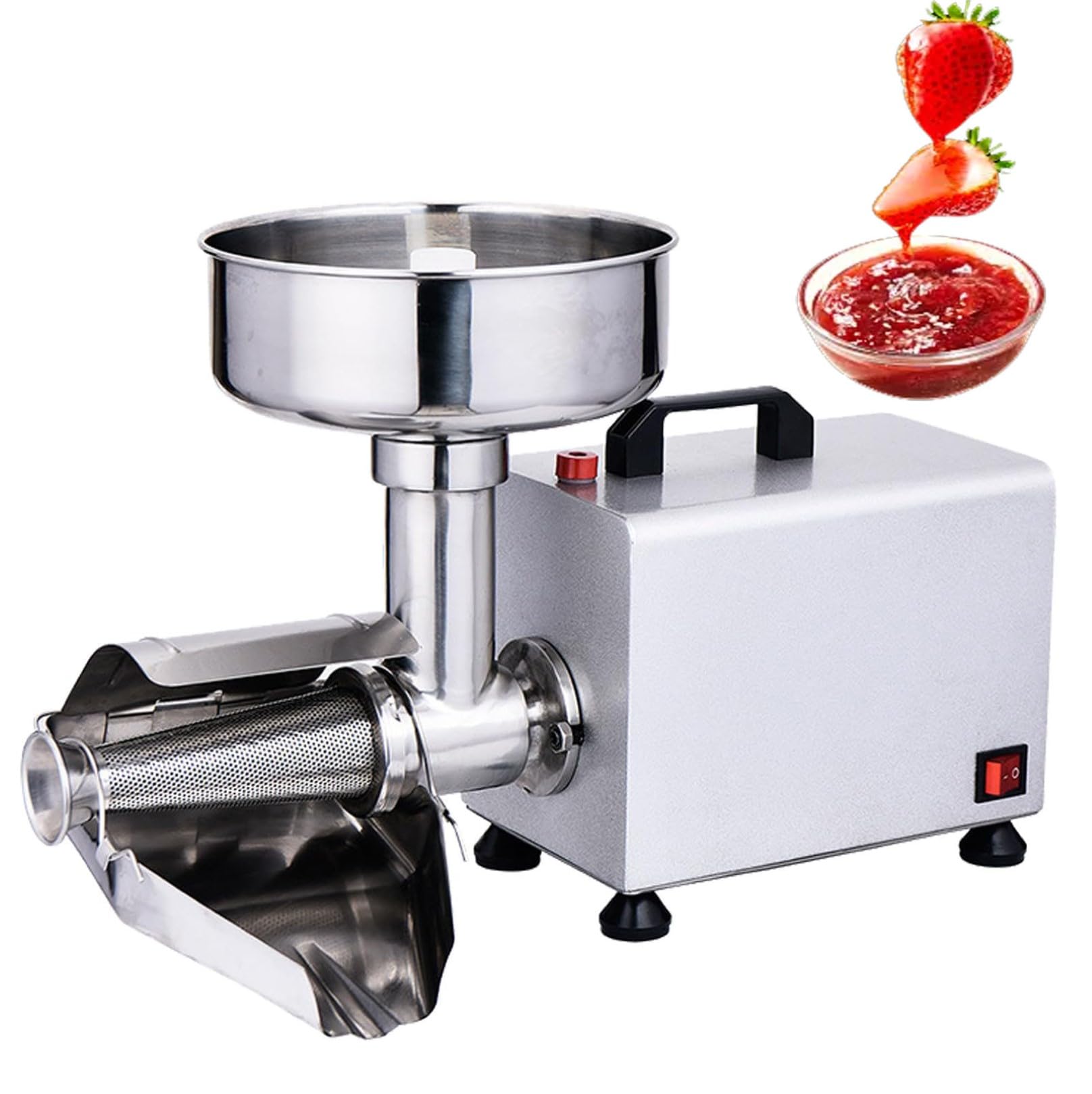 Macchina Elettrica per Scolare i Pomodori, Pressa per Pomodori in Acciaio Inossidabile con Motore in Rame Puro, Colino per Alimenti e Produttore di Salse per Uso Commerciale e Domestico Style B