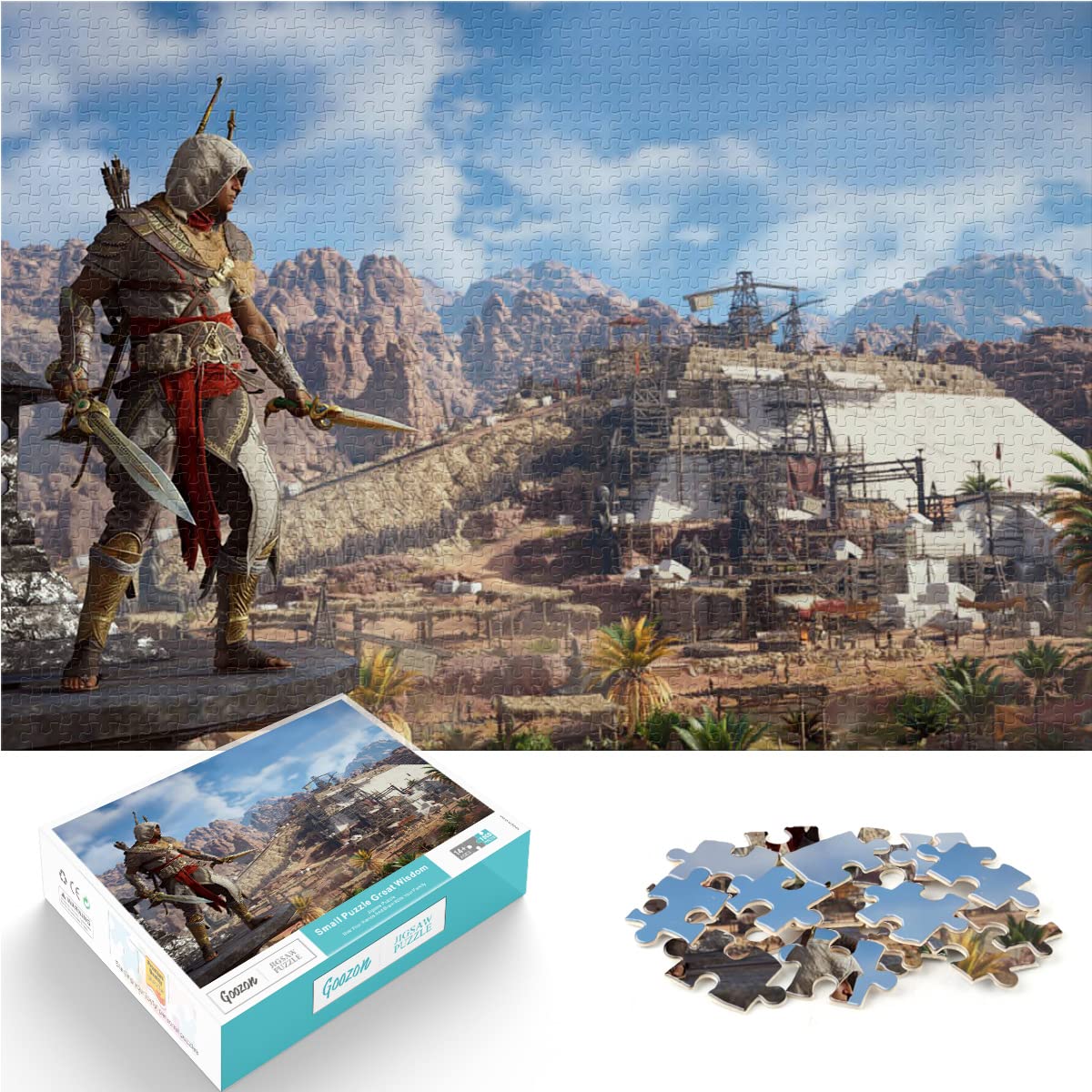 adults and kids jigsaw puzzle 1000 pieces puzzle Assassin Origins Bayek puzzles puzzles Amun game role puzzle educational toy games family decoration 75x50cm