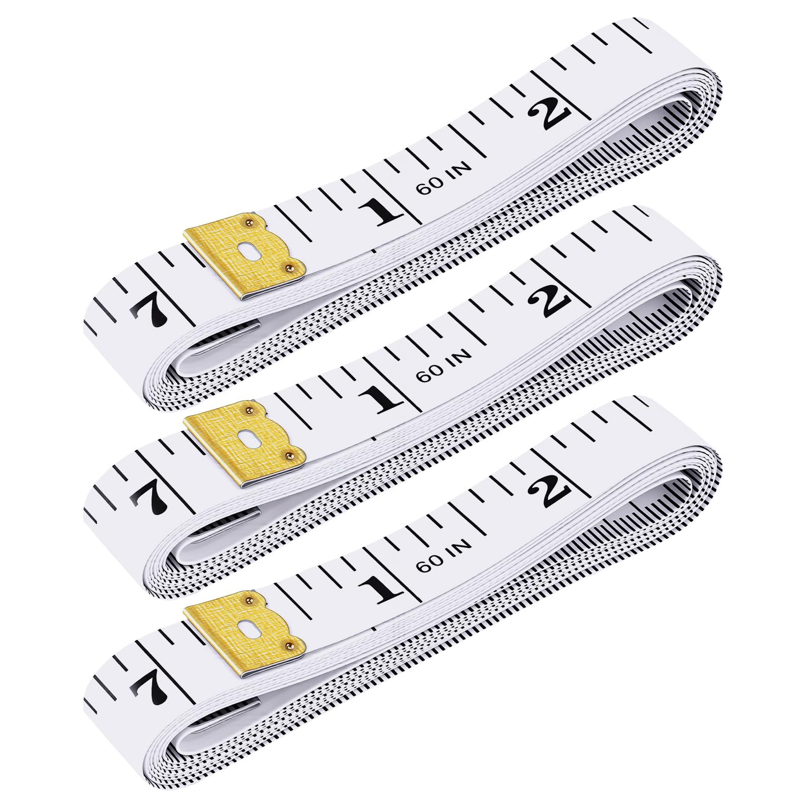 3 x elastyczna taśma miernicza do ciała, do szycia ciała, elastyczna linijka do odchudzania, 150 cm