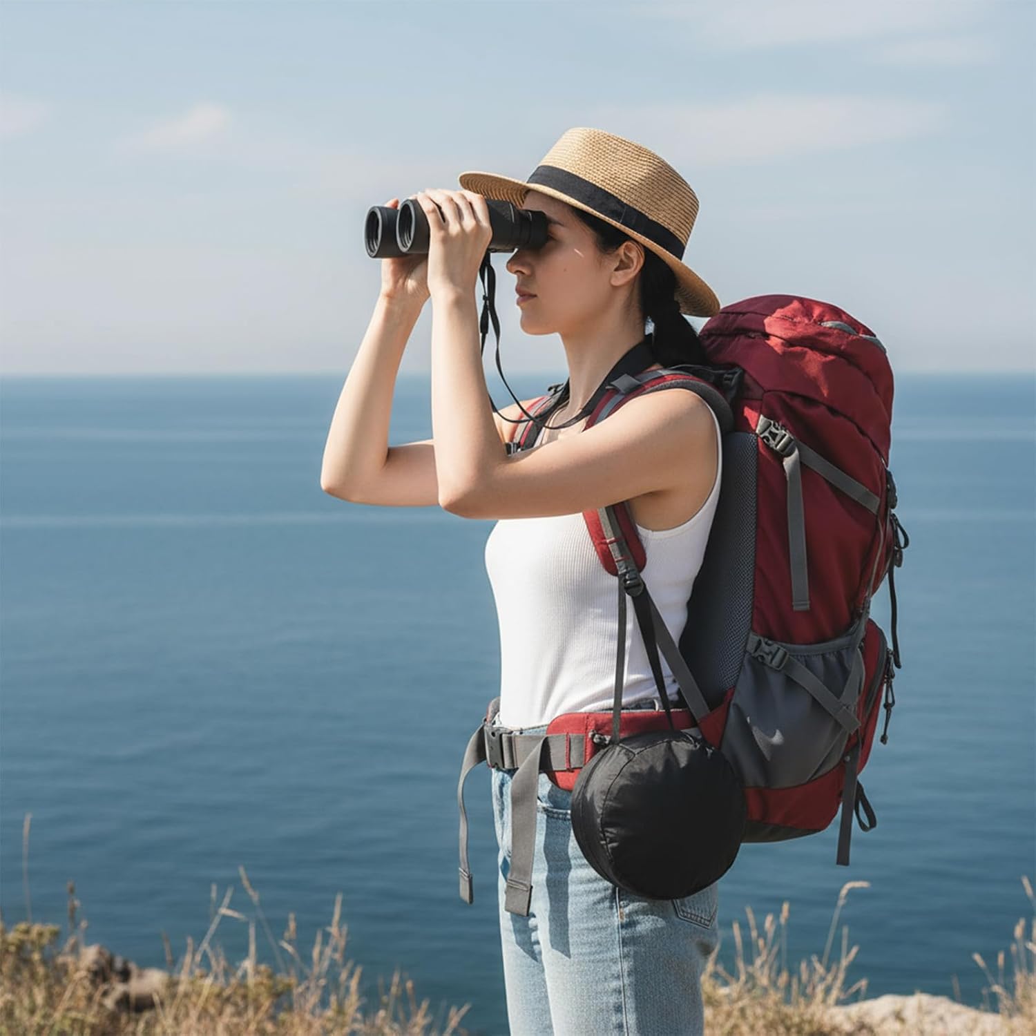 Travel Neck Pillow Bag, Compact Travel Neck Carrying Bag with Zipper, Quick Release Clasp Attaches to Luggage Backpack Pillows Travels Bags for Traveling Journey(Black, Pillow Not Included) - Image 6