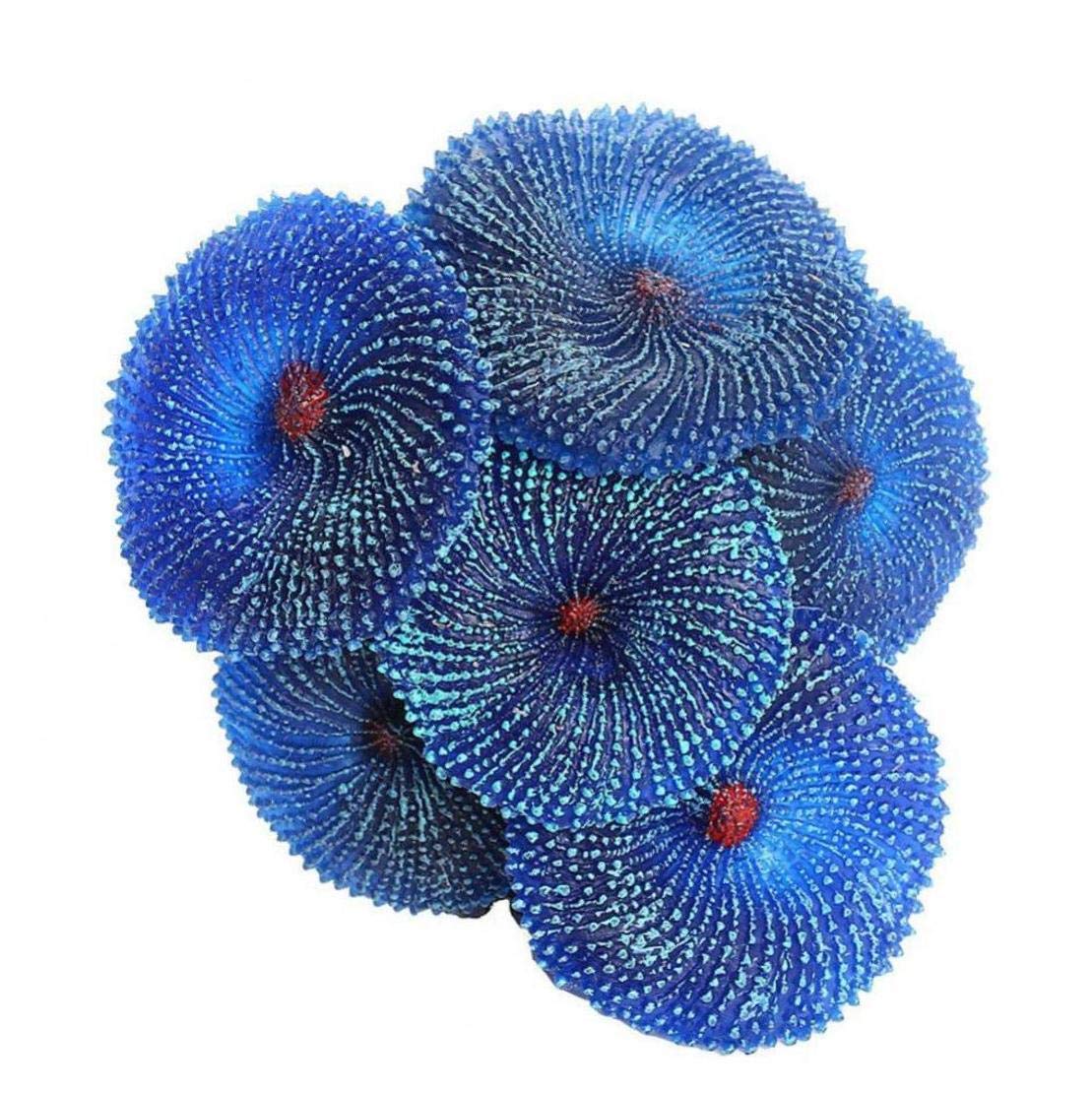 Byfri Blue Artificial Resin Coral Sea Plant Ornament Silicone Artificial Coral Plant Ornament For Aquarium Decor Supplies