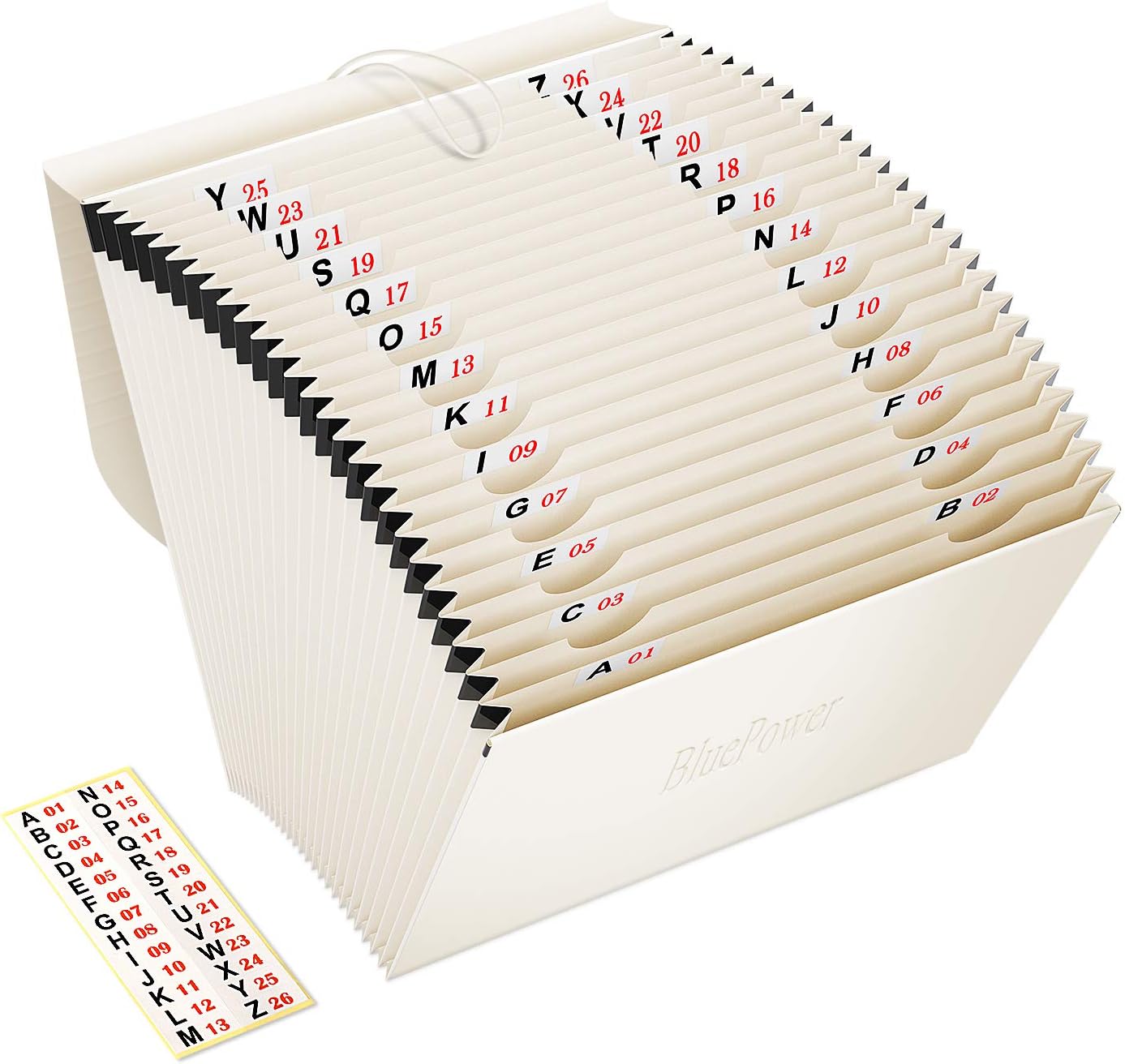 Expanding File Organisers 26 Pocket,Filing Boxes Document Organiser A4