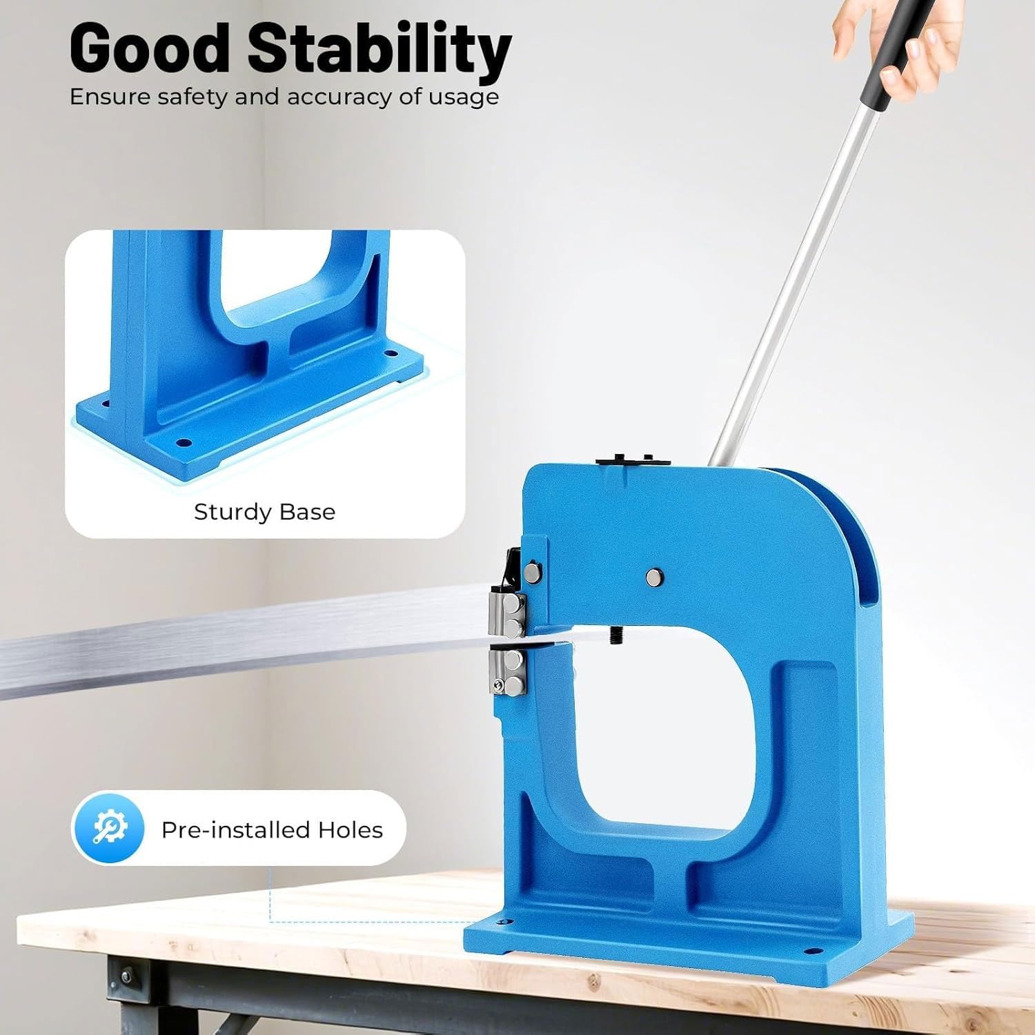 Écarteur manuel en métal de 1,5 mm pour fer, laiton, cuivre, aluminium, acier, fer forgé