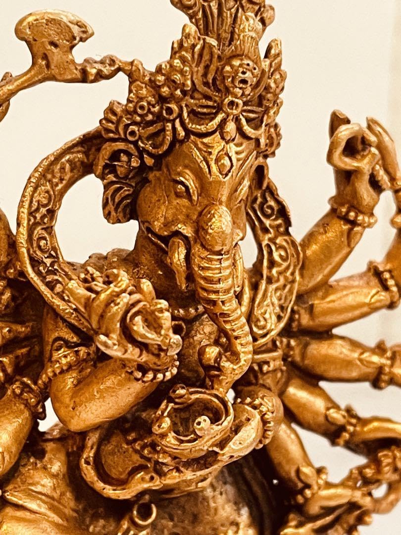 金運爆上げ　特別祈祷　最強金運神　タイ製　真鍮鍍金ガネーシャ 金運爆上げ 特別祈祷 最強金運神 タイ製 真鍮鍍金ガネーシャ