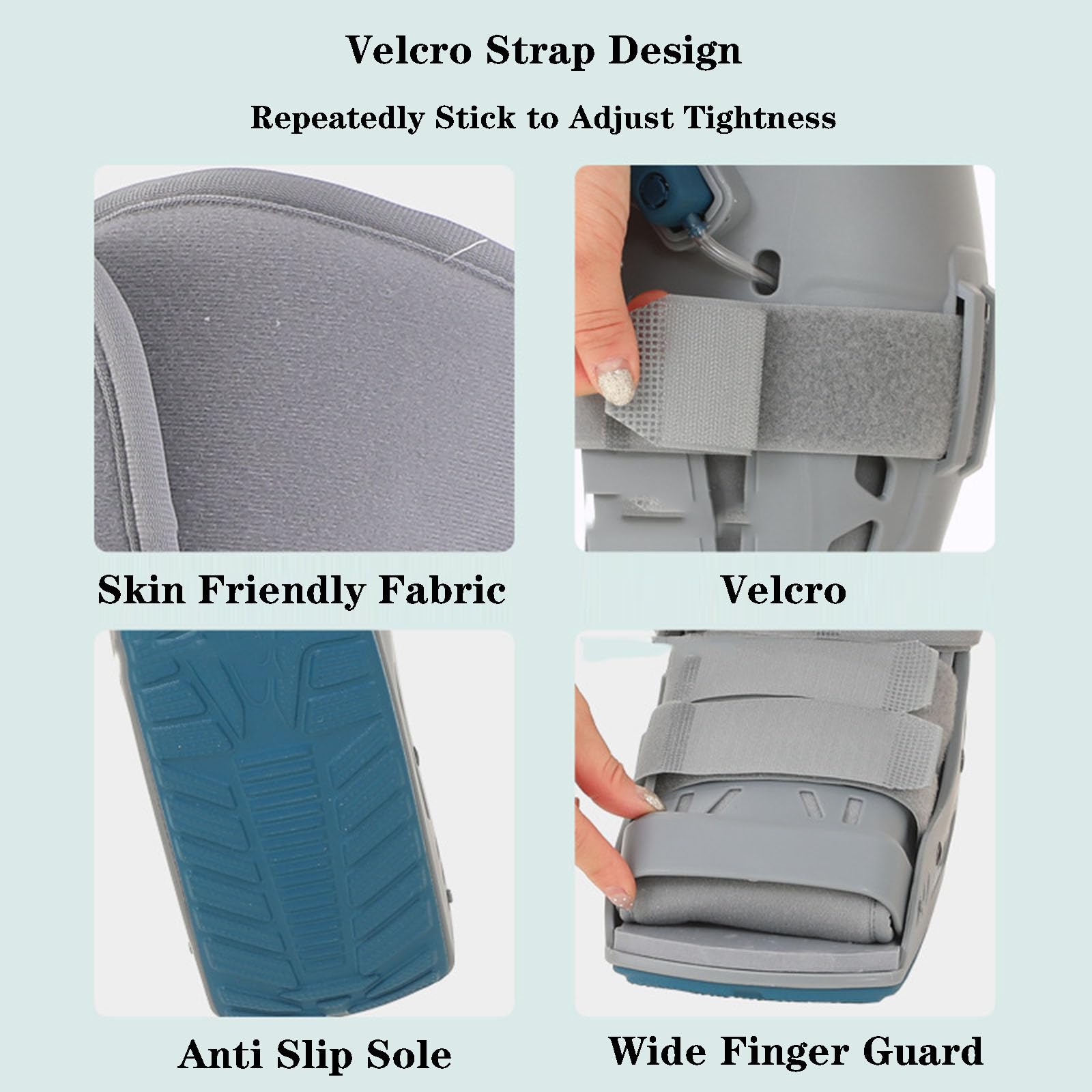 SFKLYU Férula Nocturna para Fascitis Plantar, Bota Inflable para Caminar, Inmovilizador Ortopédico para Dormir en Caso de Esguinces de Tobillo O Pie, Bota para Fracturas,Right,L