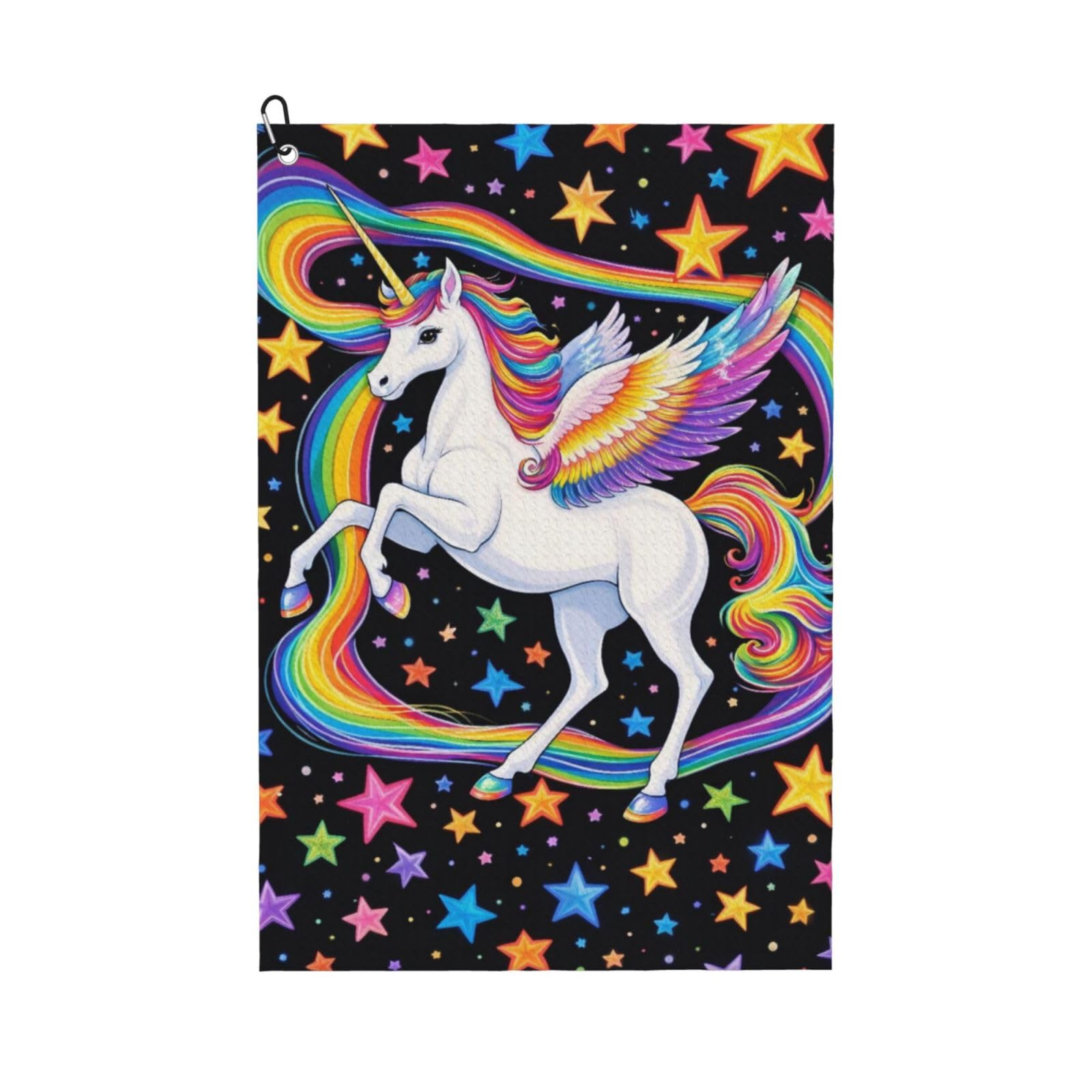 BSDFGSDD Colorful Space Rainbow Unicorns Golf Towel 24 x 16 inches