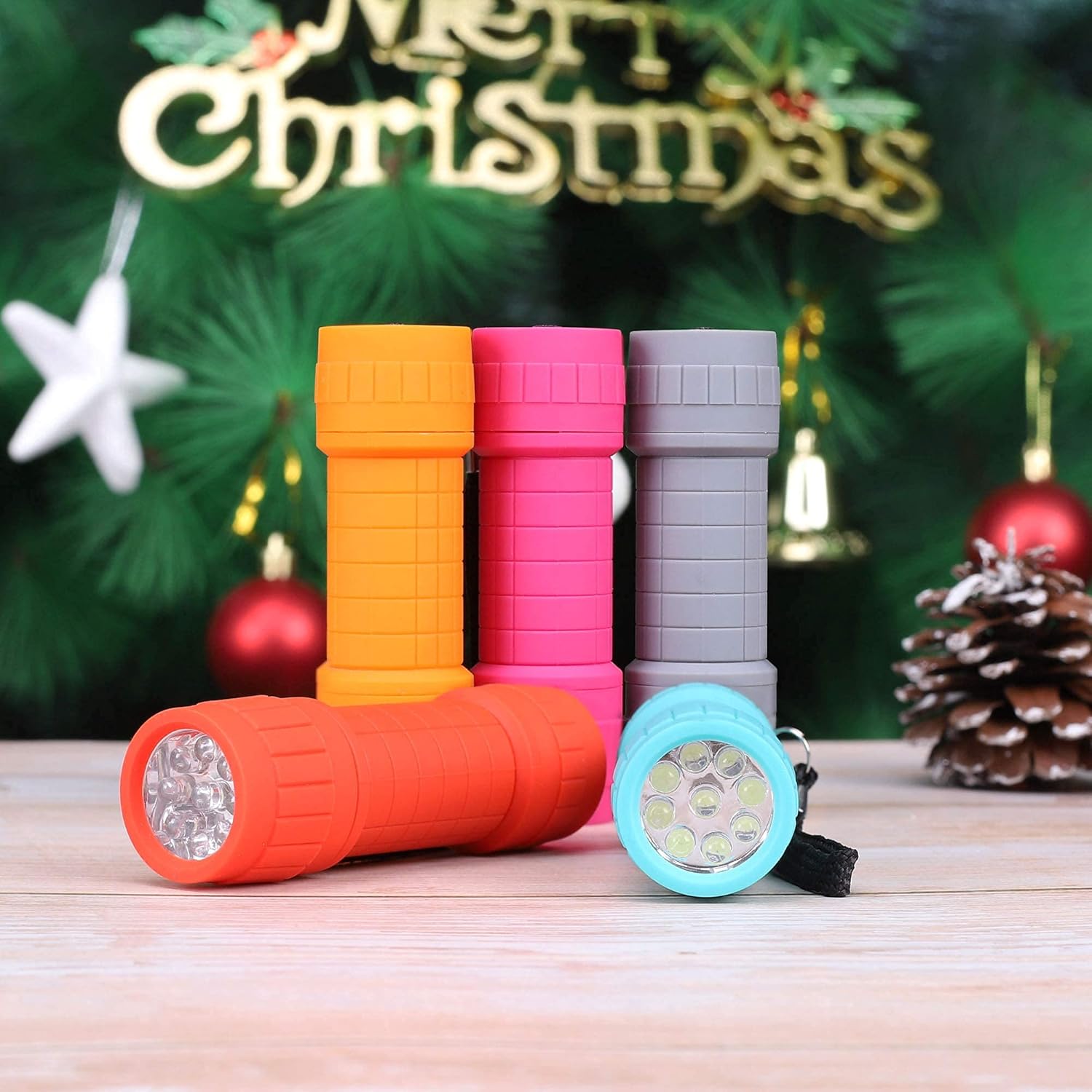 FASTPRO 38-Pack Flashlight Set,9-LED Mini Flashlight and 100 Lumen Super Bright Aluminum LED Flashlights,Perfect For Class Teaching, Camping, Wedding Favor