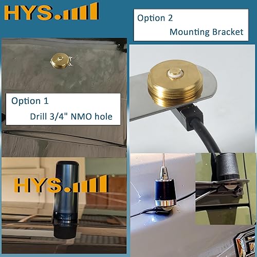 Miniatura 4 de HYS TCJ-N1 38" a 34" Montaje en agujero con 13'Acerca de 13.1 ft RG-58 Cable coaxial NMO a PL259 para todas las antenas de radio NMO VHFUHFCB