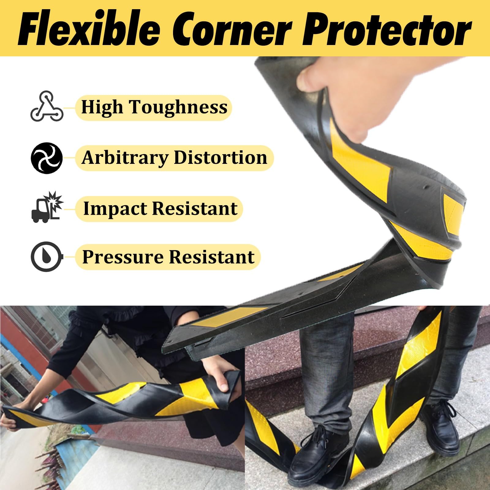Protector de Esquinas de Pared, Protectores de Esquinas y Bordes de Pared de Alta Resistencia, Acolchado de Seguridad Universal para Postes y columnas de Garaje, protección para Puertas de a